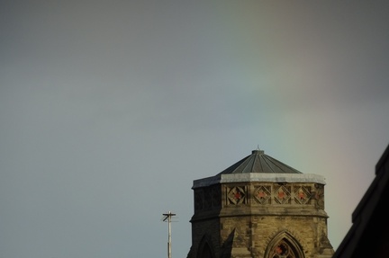 AnneJ - Rainbow over church tower